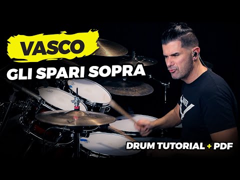 VASCO ROSSI - Gli Spari Sopra | LEZIONE DI BATTERIA (Gregg Bissonette) + PDF #498