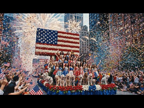 Happy New Year 2026 🇺🇸 | America’s Pet Parade with Fireworks | AI Cinematic
