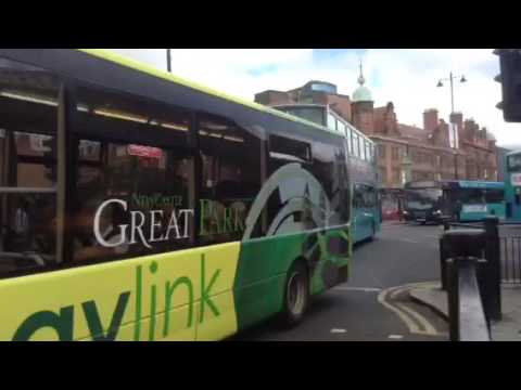 A selection of Arriva NE & Go North East Buses Leaving Newcastle Haymarket Bus Station