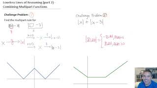 PreCalc Loveless Lines of Reasoning (part 2): Composition of Two Multipart Functions Challenge