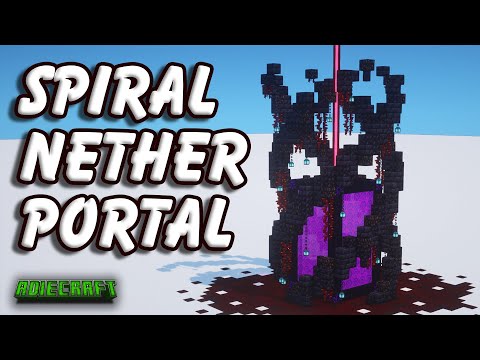Minecraft Spiral Nether Portal TUTORIAL - EPIC Minecraft Nether Portal Design - Minecraft 1.17