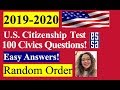 100 Questions for U.S. Citizenship - Easy Answers/Random Order!