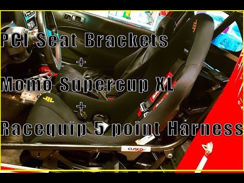 PCI Seat mount, Momo Supercup XL and Racequip 5 point harness install