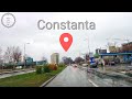 Driving In Constanta Ovidiu On A Rainy Day Relaxing Drive