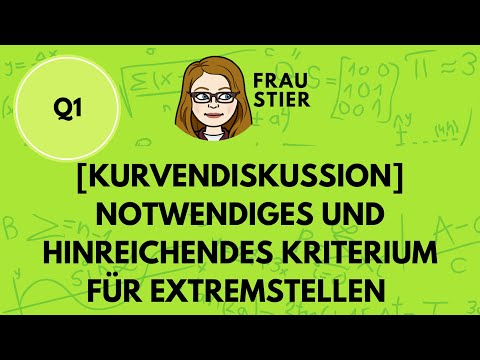 Notwendiges und Hinreichendes Kriterium für Extremstellen, Extrema bestimmen, Bedingung
