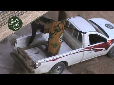 استهداف كتيبة ذي النورين برشاش 14.5 متاريس وتحصينات قوات النظام في حي جوبر في مدينة دمشق