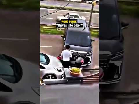 Dumb Driver Road Rages Biker