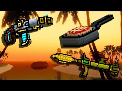 Pixel Gun 3D - Cyber Pilgrim Set Weapons Gameplay