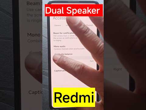Dual speaker settings in poco mobile #dualspeaker #redmi #shorts