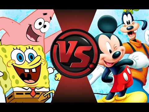SPONGEBOB and PATRICK vs MICKEY MOUSE and GOOFY! Cartoon Fight Club Episode 82