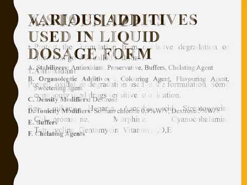 Pharmaceutical additives