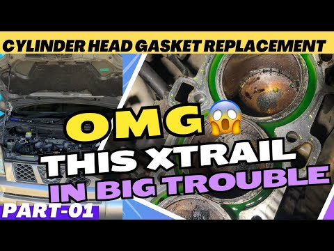 Nissan Xtrail Cylinder Head Gasket Replacement. (Part-1 removal) how to remove QR25 cylinder head