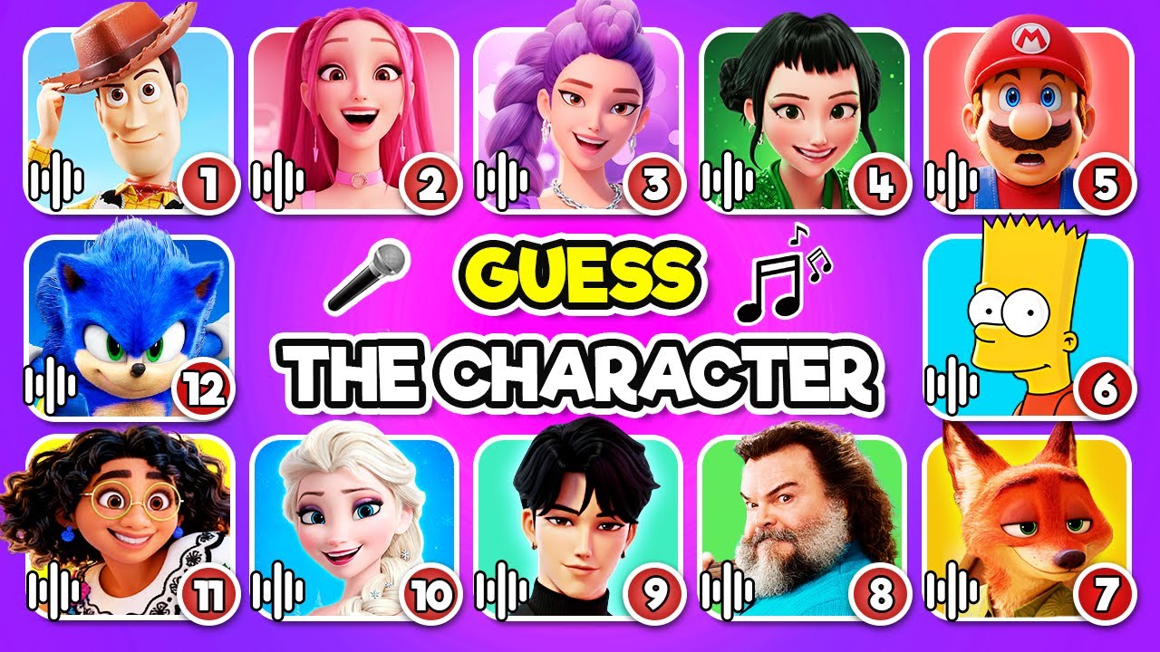 Guess the Movie Characters by the Song and Voice 🎤
