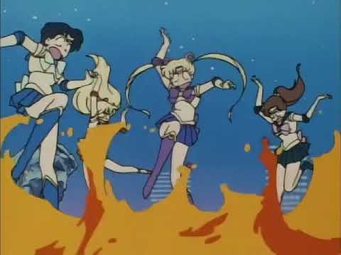 Sailor Mars sets the Scouts on Fire
