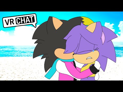 PLAN FOR PROTECTION...Lavender is Comforted by Tommy at the Beach - VRChat