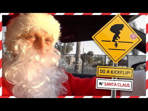 Tony Hawk Disguised As Santa Claus Yells “DO A KICKFLIP!” To Skateboarders