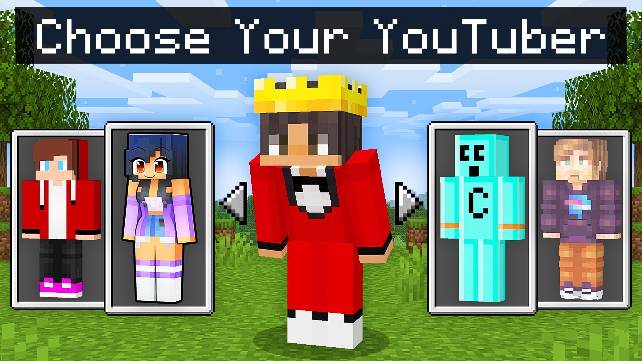 Minecraft, But You Can Choose Your YOUTUBER!
