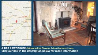 3-bed Townhouse for Sale in Châteauneuf Sur Charente, Poitou Charentes, France on frenchlife.biz