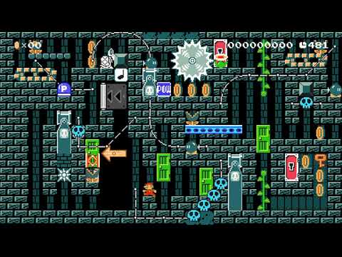 Locked door (one-screen puzzle) - (HD) - Super Mario maker 2