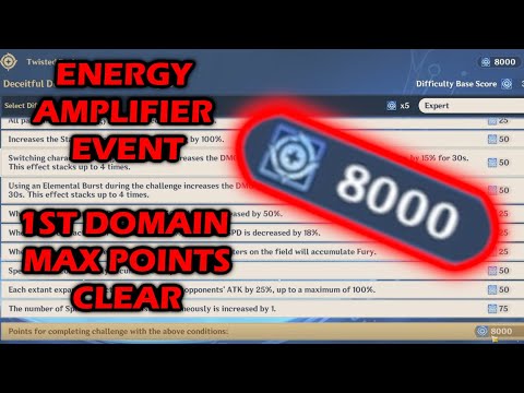 Energy Amplifier Event Day 1 Domain MAX POINTS CLEAR | Genshin Impact