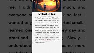 My English Goal 🎯 | English Reading and Speaking Practice | #easyenglish #englishforbeginners