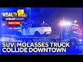 SUV, molasses truck collide in downtown Baltimore