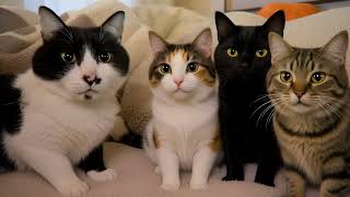 猫の忘年会　かぼちゃだぜ！