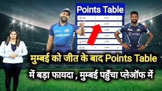 mumbai indians की जीत के बाद पॉइंट्स टेबल में बड़ा बदलाव, मुम्बई पहुँचा प्लेऑफ में