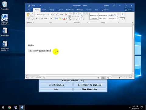 MS Word Backup File Auto Save Software