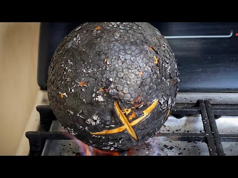 Roasted Breadfruit over the stove top, Caribbean Style, simple & easy.