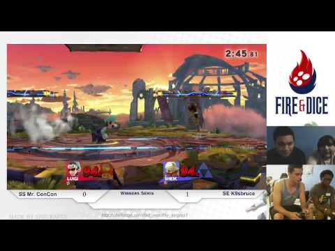 Fire&Dice Monthly #1 - SS Mr. ConCon vs SE K9sbruce - Smash Wii U WSF