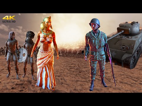 ☢️ CLEOPATRA'S ARMY vs  WW2 ARMY - Ultimate Epic Battle Simulator 2 Gameplay 4K - UEBS 2