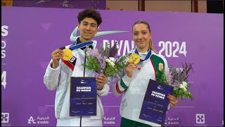 Csonka and Abdukarimbekov win the cadet women’s and men’s sabre title at #Riyadh2024 #JCWCH