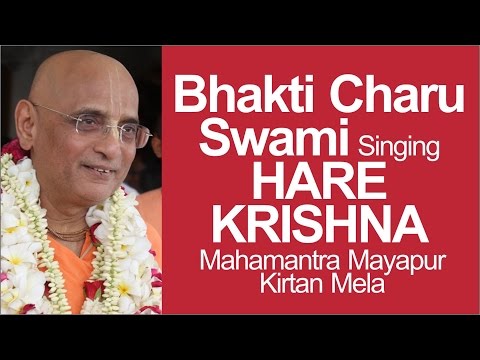 Bhakti Charu Swami Singing Hare Krishna Mahamantra Mayapur Kirtan Mela 2015 Day 4
