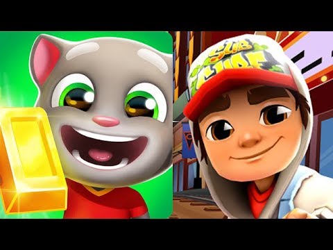 Talking Tom Gold Run Vs. Subway Surfers (iOS Gameplay, Walkthrough)