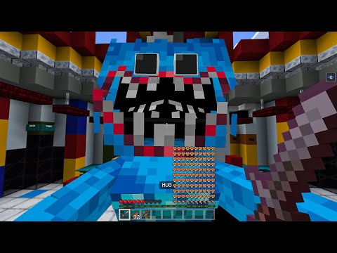 O HUGGY WUGGY ME ATACOU NO MINECRAFT !! (POPPY PLAYTIME ADDON)