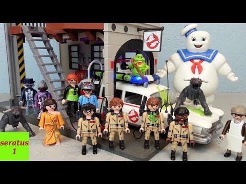 Playmobil Ghostbusters complete all sets seratus1 Ecto-1 Fire Station