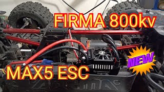 Arrma Outcast 8s with NEW Spectrum 800kv and Max5 ESC, Offroad Speed Test