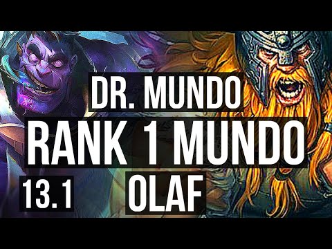 DR. MUNDO vs OLAF (TOP) | Rank 1 Mundo, 3/0/6 | EUW Challenger | 13.1