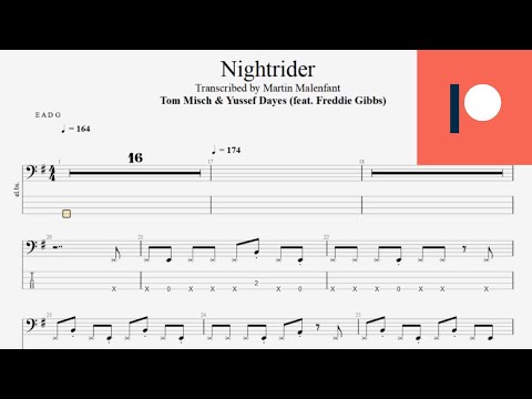 Tom Misch & Yussef Dayes - Nightrider (bass tab)