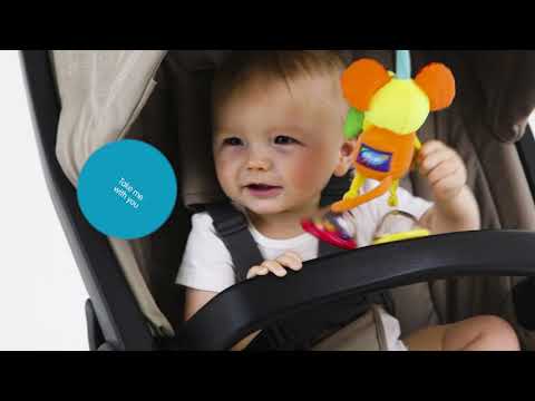PLAYGRO pakabinamas žaislas Pelytė Mimsy, 0101141 video