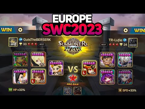 LUFIA vs GutsTheBERSERK (BO5). SWC2023 Europe Preliminary Day 3 - Summoners War