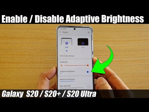 Galaxy S20/S20+: How to Enable / Disable Adaptive Brightness