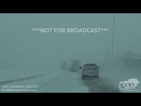 04-11-2019 Cass County ND Blizzard With Overland Flooding Across Roads