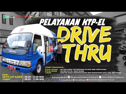 Pelayanan KTPel Drive Thru Dinas Kependudukan dan Pencatatan Sipil Kab. Pasuruan
