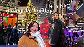 THE HOLIDAYS IN NYC // winter markets, rockefeller tree, holiday parties, + more ☃️❄️