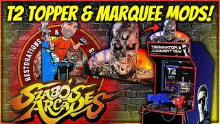Arcade1Up Terminator 2 Topper, Marquee & Midway Sticker Mods From Szabo's Arcades!