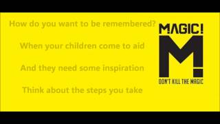 How Do You Want To Be Remembered - MAGIC! - lyrics