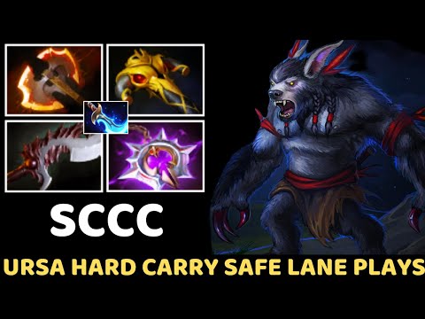 SCCC Ursa Hard Carry Safe Lane Plays 7.33 Dota 2