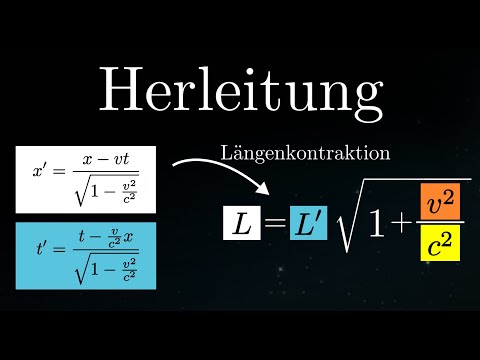 Herleitung der Längenkontraktion (Physik)